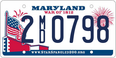 MD license plate 2MD0798