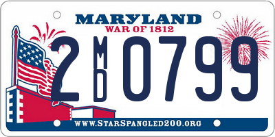 MD license plate 2MD0799