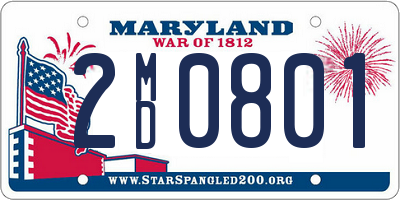 MD license plate 2MD0801