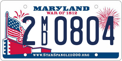 MD license plate 2MD0804