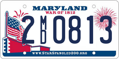 MD license plate 2MD0813