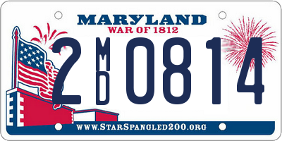 MD license plate 2MD0814