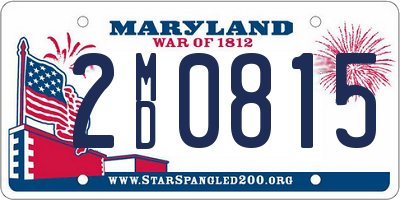 MD license plate 2MD0815