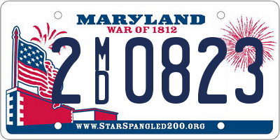 MD license plate 2MD0823