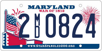 MD license plate 2MD0824