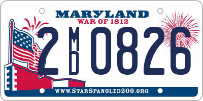 MD license plate 2MD0826