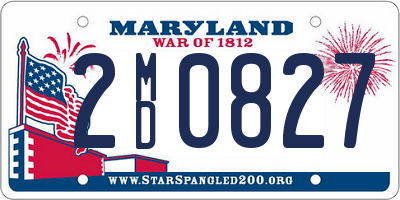 MD license plate 2MD0827