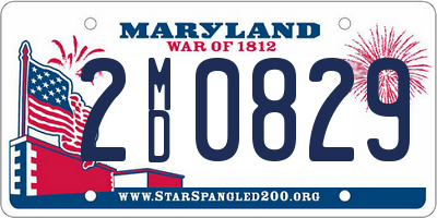 MD license plate 2MD0829