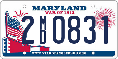 MD license plate 2MD0831