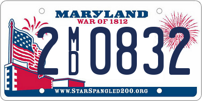 MD license plate 2MD0832