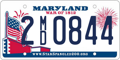 MD license plate 2MD0844