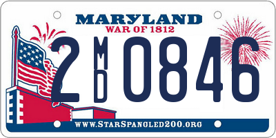 MD license plate 2MD0846