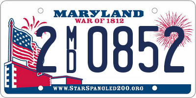 MD license plate 2MD0852