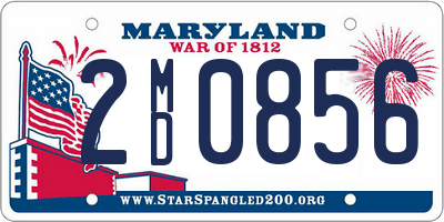 MD license plate 2MD0856