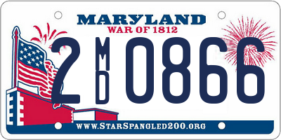 MD license plate 2MD0866