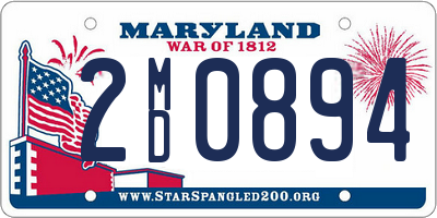 MD license plate 2MD0894