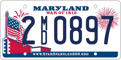 MD license plate 2MD0897