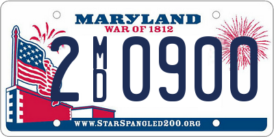 MD license plate 2MD0900