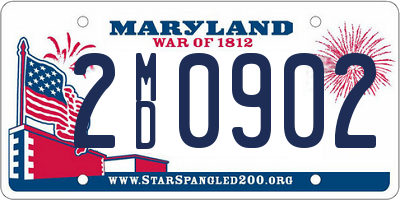 MD license plate 2MD0902