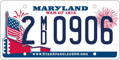 MD license plate 2MD0906