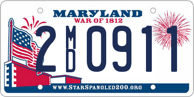 MD license plate 2MD0911