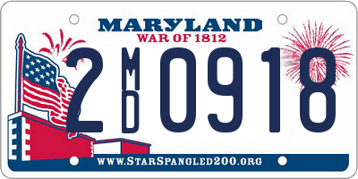 MD license plate 2MD0918