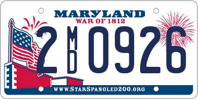 MD license plate 2MD0926