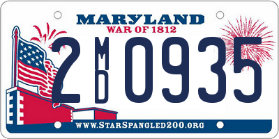 MD license plate 2MD0935