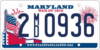 MD license plate 2MD0936