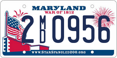 MD license plate 2MD0956