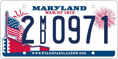 MD license plate 2MD0971