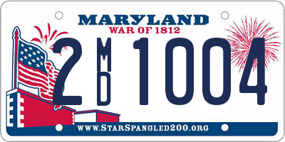 MD license plate 2MD1004