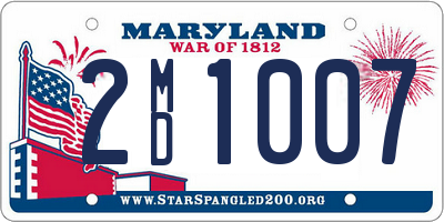 MD license plate 2MD1007