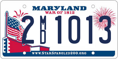 MD license plate 2MD1013