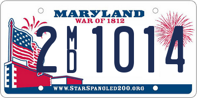 MD license plate 2MD1014