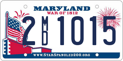 MD license plate 2MD1015