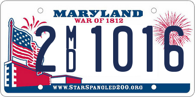 MD license plate 2MD1016