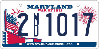 MD license plate 2MD1017