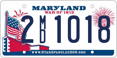 MD license plate 2MD1018