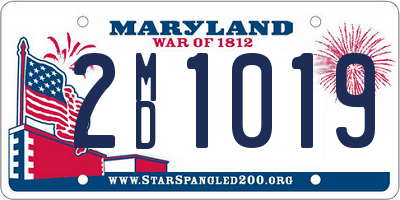 MD license plate 2MD1019