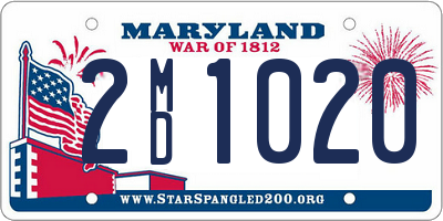 MD license plate 2MD1020