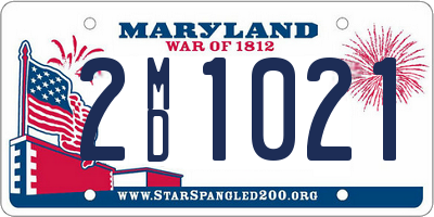 MD license plate 2MD1021