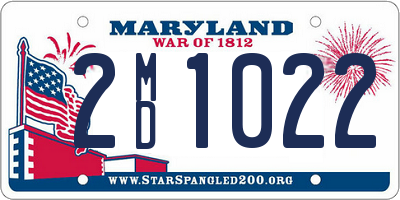 MD license plate 2MD1022