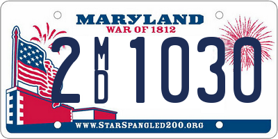 MD license plate 2MD1030