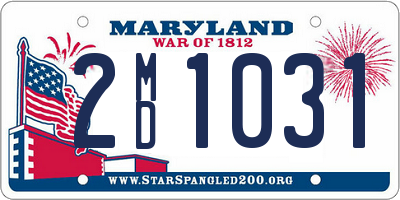 MD license plate 2MD1031