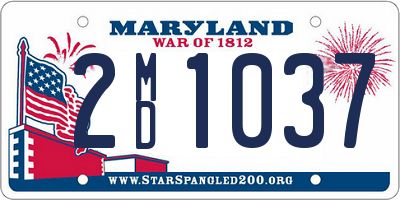 MD license plate 2MD1037