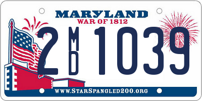 MD license plate 2MD1039