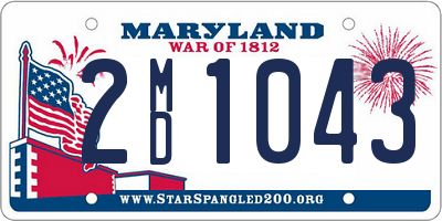 MD license plate 2MD1043