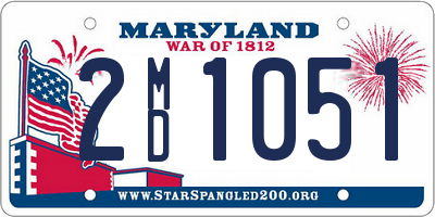 MD license plate 2MD1051