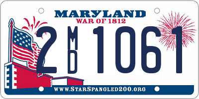 MD license plate 2MD1061